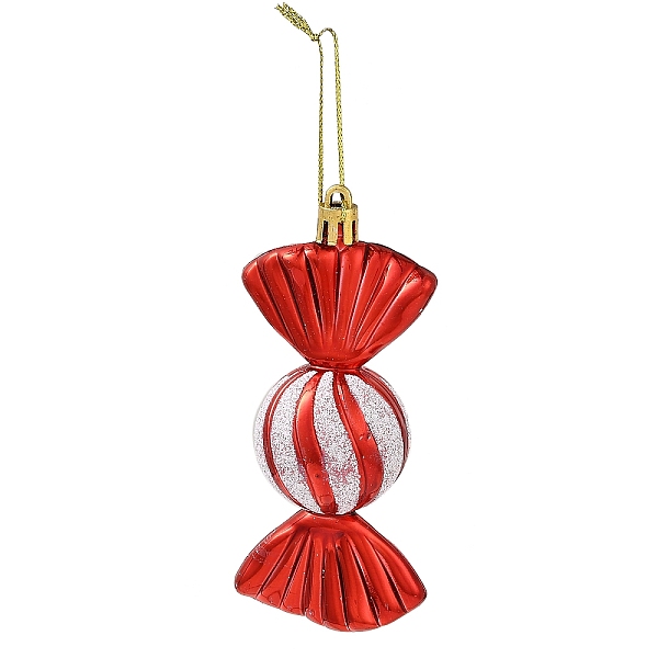 

PandaHall Christmas Electroplate Plastic Candy Pendants Decorations, Nylon Rope Christmas Tree Hanging Ornaments, Red, 181mm Plastic Candy...