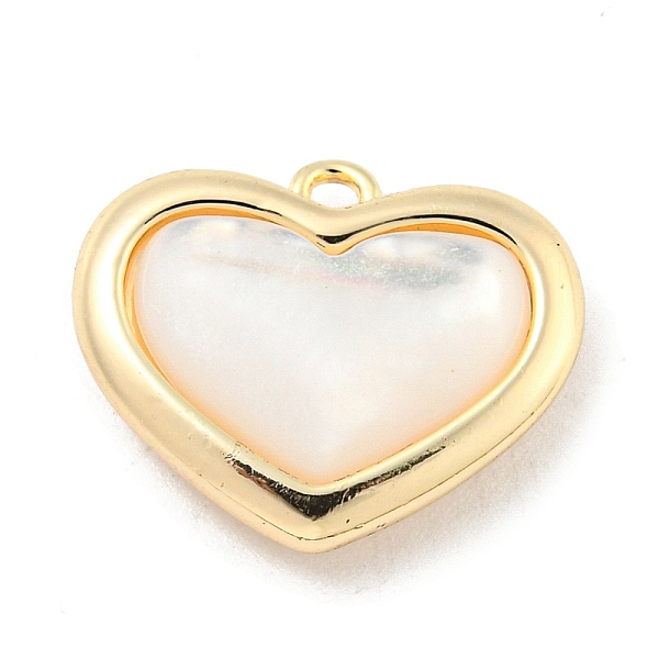 

PandaHall Brass Pave Shell Heart Charms, Real 18K Gold Plated, 12x15x4mm, Hole: 1.2mm Shell Heart