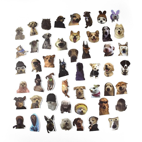 

PandaHall 50Pcs 50 Styles Paper Cartoon Stickers Sets, Adhesive Decals for DIY Scrapbooking, Photo Album Decoration, Dog Pattern...