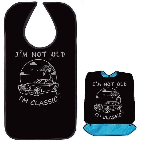 

PandaHall Washable Polyester Canvas Adult Bibs for Eating, Reusable Eating Cloth for Clothing Protector, Car, 860x460mm Polyester Car