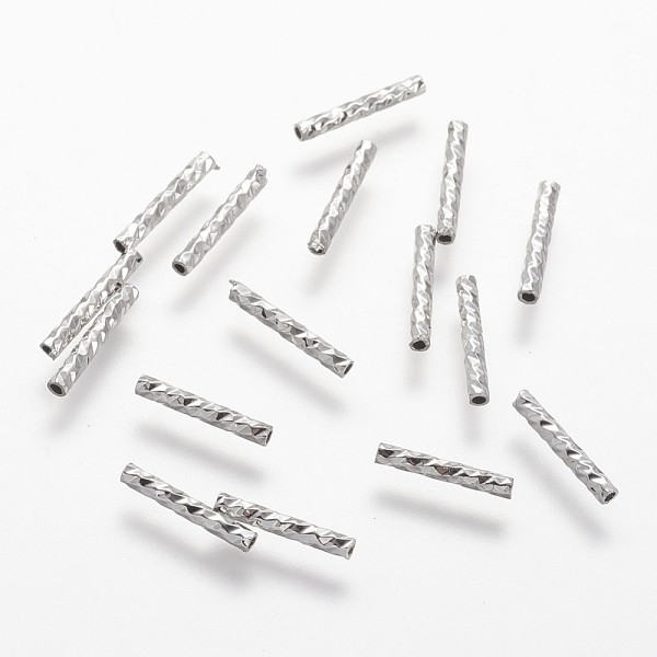 

PandaHall Rack Plating Brass Tube Beads, Long-Lasting Plated, Platinum, 10x1.5mm, Hole: 0.5mm Brass Tube
