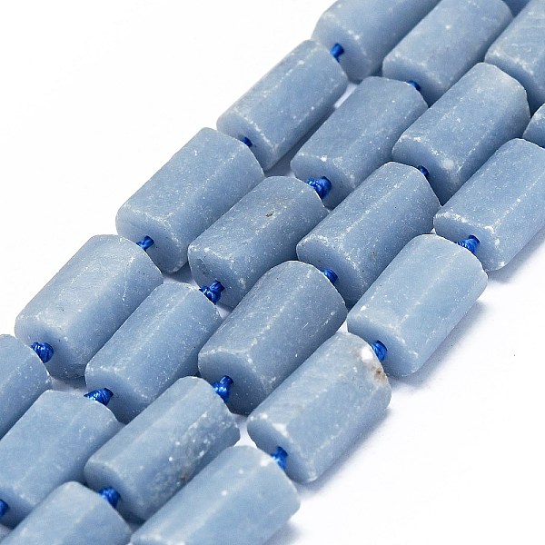 

PandaHall Natural Ang Beads Strands, Frosted, Nuggets, 12x7~8mm, Hole: 0.7mm, about 30pcs/strand, 16.54''(42cm) Angelite Nuggets