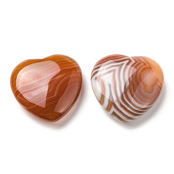 Natural Red Striped Agate/Banded Agate Palm Stones