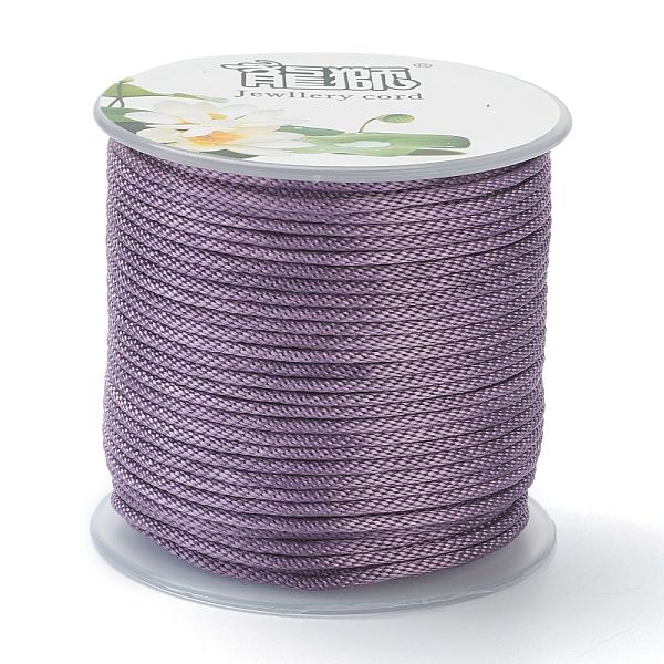 

PandaHall Polyester Braided Cords, for Jewelry Making Beading Crafting, Lilac, 1.5mm, about 21.87 yards(20m)/roll Polyester Purple