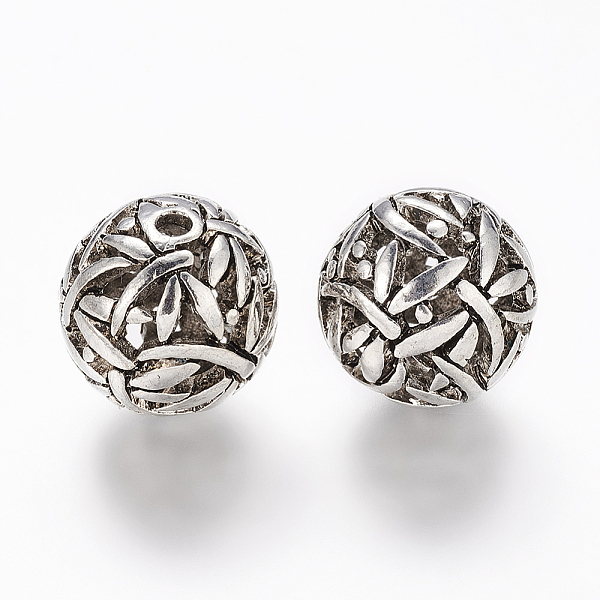 

PandaHall Tibetan Style Alloy Beads, Lead Free & Nickel Free, Round, Antique Silver Color, Size: about 14.5mm in diameter, hole: 1.5mm Alloy...