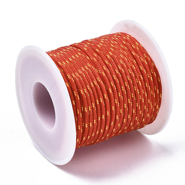 PandaHall Multipurpose Polyester Cord, for Rope Bracelets or Boot Laces Making, Chocolate, 2mm, about 21.87 yards(20m)/roll Polyester Brown