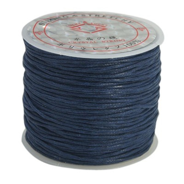 PandaHall Waxed Cotton Cord, Prussian Blue, 1mm, about 27.34 yards(25m)/roll Waxed Cotton Cord Round Blue