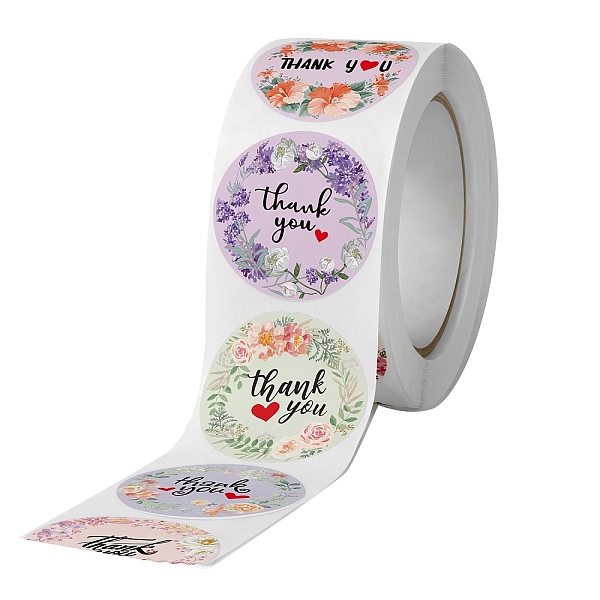 Self-Adhesive Paper Thank You Roll Stickers