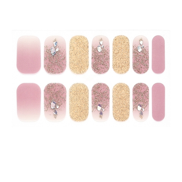 

PandaHall Full Wrap Gradient Nail Polish Stickers, Tartan Snowflake Leopard Print Self-Adhesive Glitter Powder Gel Nail Art Decals, for Nail...