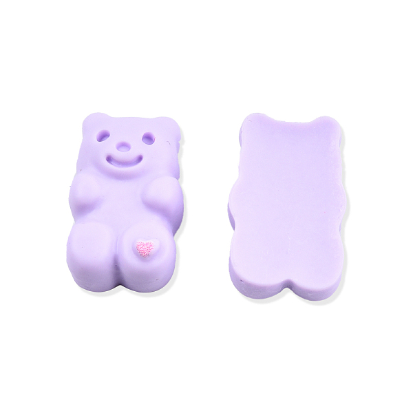 

PandaHall Opaque Resin Cabochons, Bear with Heart, Lilac, 17x11x6.5mm Resin Bear Purple