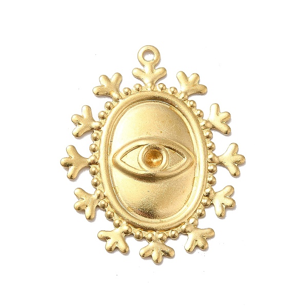 

PandaHall Brass Pendant Rhinestone Settings, Oval Charm with Evil Eye Pattern, Golden, Fit for 2.5mm Rhinestone, 31x25x2mm, Hole: 1.4mm...