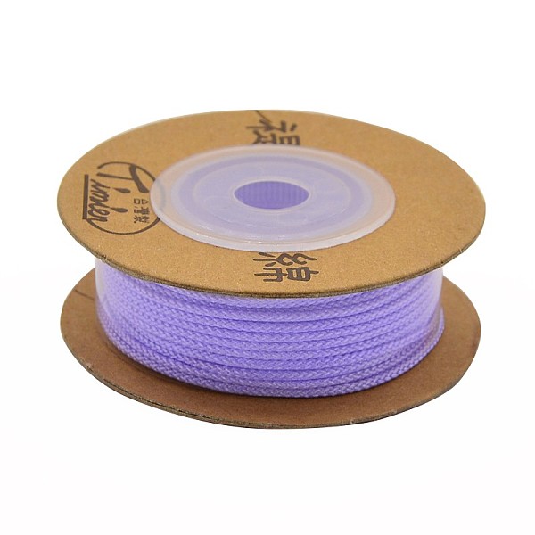 

PandaHall Eco-Friendly Dyed Round Nylon Cotton String Threads Cords, Medium Slate Blue, 1mm, 20yards/roll Nylon Purple