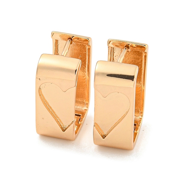 

PandaHall Brass Hoop Earrings for Women, Heart, Light Gold, 20x8mm Brass Heart