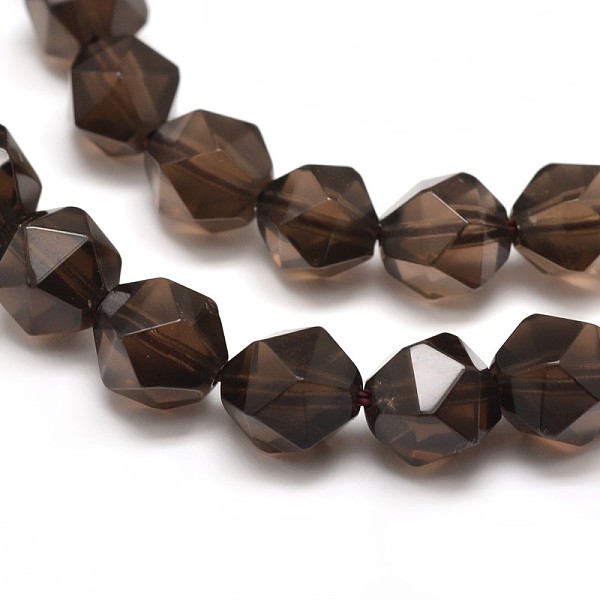 

PandaHall Faceted Natural Smoky Quartz Gemstone Bead Strands, Star Cut Round Beads, 8mm, Hole: 1mm, about 47pcs/strand, 16 inch Smoky Quartz...