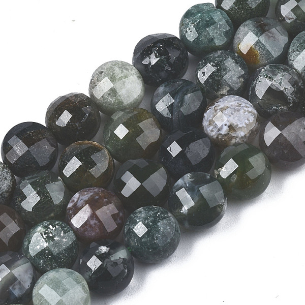 

PandaHall Natural Agate Beads Strands, Dyed & Heated, Faceted, Flat Round, Gray, 8x6.5mm, Hole: 1.2mm, about 47pcs/strand, 14.96 inch(37cm)....