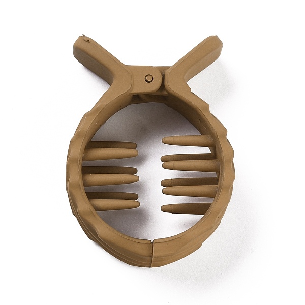 

PandaHall Plastic Claw Hair Clips, Matte Style, Fish Shaped with Stripe Pattern, Tan, 52x38x14.5mm Plastic Orange