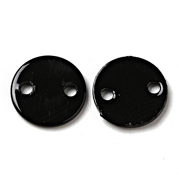 

PandaHall Spray Painted 201 Stainless Steel Connector Charms, Flat Round, Black, 8x1mm, Hole: 1.2mm 201 Stainless Steel Flat Round Black
