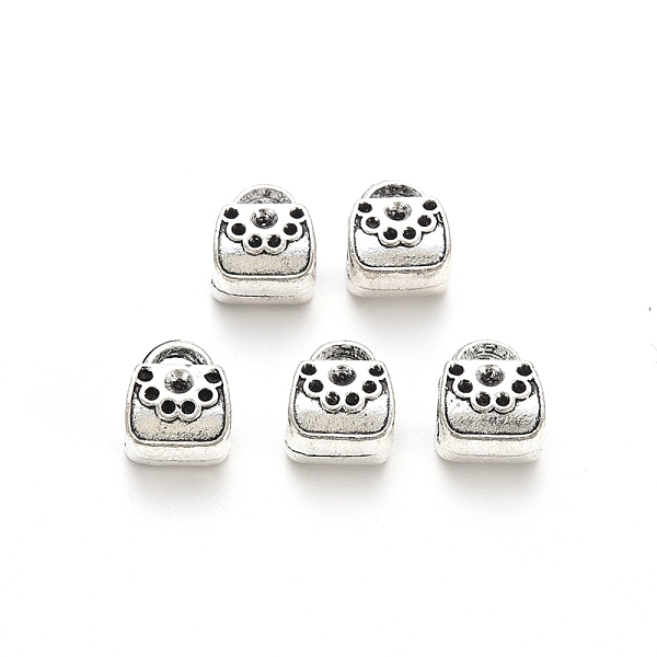 

PandaHall Tibetan Style Alloy European Beads, Large Hole Beads, Cadmium Free & Lead Free, Bag, Antique Silver, 10x9x7mm, Hole: 5mm, about...