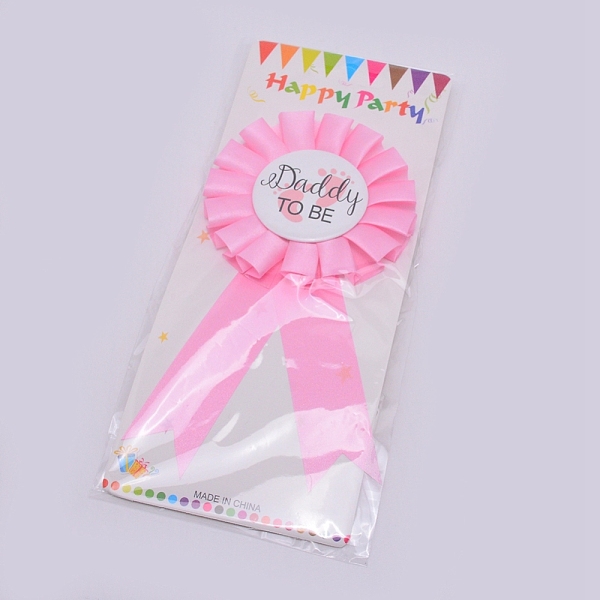 

PandaHall Tinplate Badge Pins, Gender Reveal Button Pins, New Daddy Mom Gifts for Baby Shower Party Celebration, Word Mommy to be, Pearl..., Pink