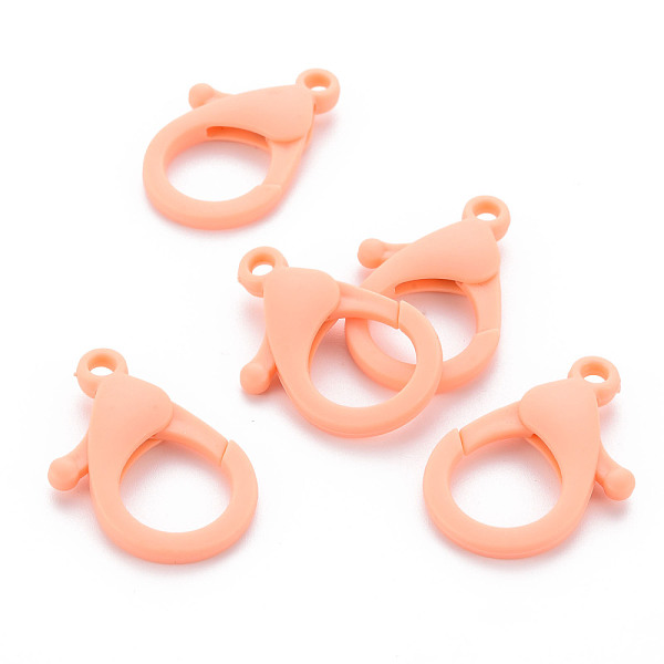 

PandaHall Plastic Lobster Claw Clasps, Light Salmon, 35x24.5x6mm, Hole: 3mm Plastic Others