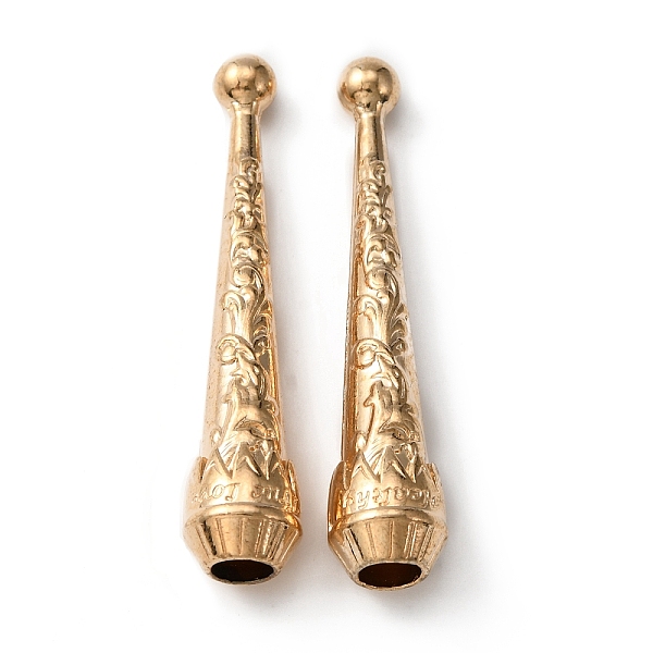 

PandaHall Alloy Cord Ends, Bolo Tie End Caps, Cone, Light Gold, 52.5x10.5mm, Hole: 5.5mm Alloy