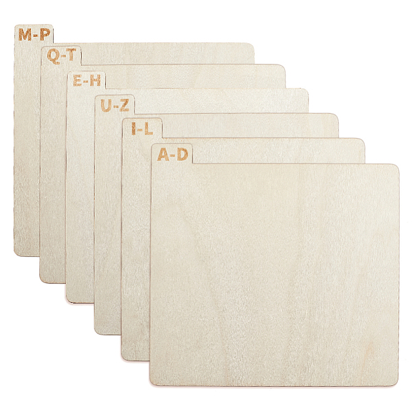 

PandaHall Wood Vinyl Record Divider, Alphabet Separator, Letter A~Z Organizer for Album CD DVD Media Book Shelf Storage, Rectangle, Antique...