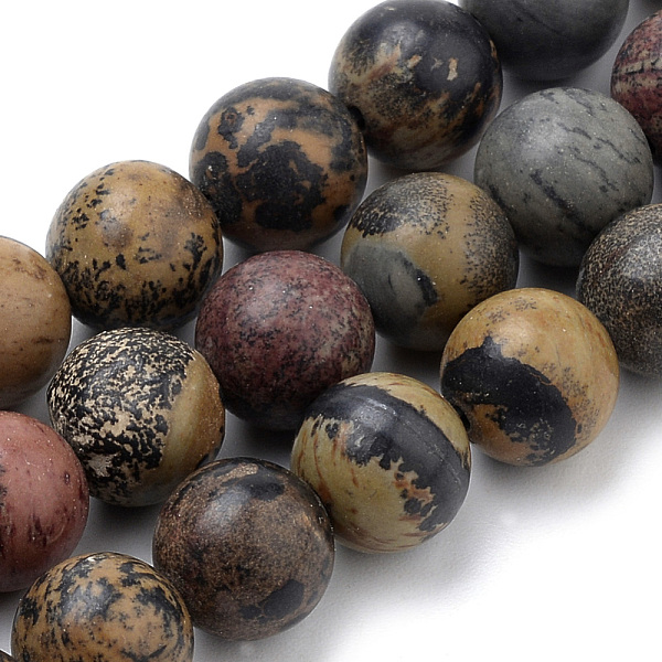 Natural Dendritic Jasper Beads Strands