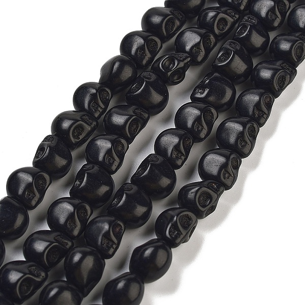 

PandaHall Synthetic Turquoise Beads Strands, Dyed, Skull, Black, 10x8x9mm, Hole: 1mm, about 40pcs/strand, 16 inch Synthetic Turquoise Skull...