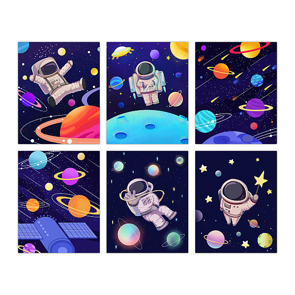 

PandaHall Chemical Fiber Oil Canvas Hanging Painting, Home Wall Decoration, Rectangle, Space Theme Pattern, 250x200mm, 6 style, 1pc/style...