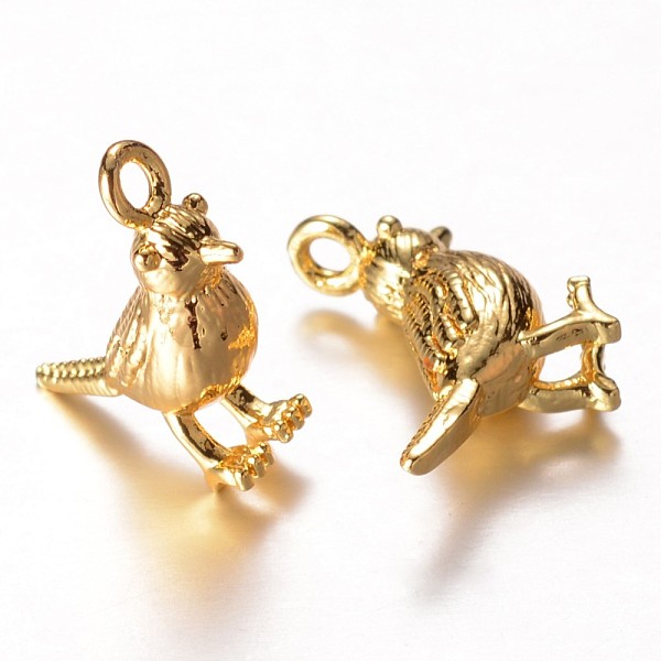 

PandaHall Brass Charms, Bird, Golden, 14x12x5mm, Hole: 1mm Brass Bird