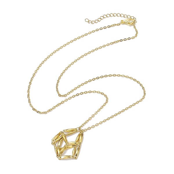 

PandaHall Crystal Stone Cage Pendant Necklaces, 304 Stainless Steel Cable Chain Necklaces, Golden, 19.57 inch(49.7cm) 304 Stainless Steel...