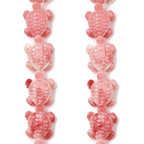 Synthetic Coral Dyed Beads Strands