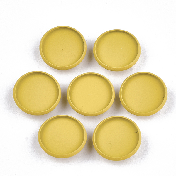 

PandaHall Spray Painted Eco-Friendly Iron Slide Charms Cabochon Settings, For Hair Band and Hair Tie Decoration, Flat Round, Gold, Tray...