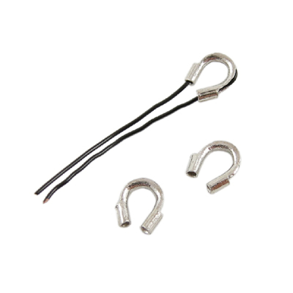 

PandaHall Brass Wire Guardians, Platinum, 5x6x2mm, Hole: 1.5mm Brass