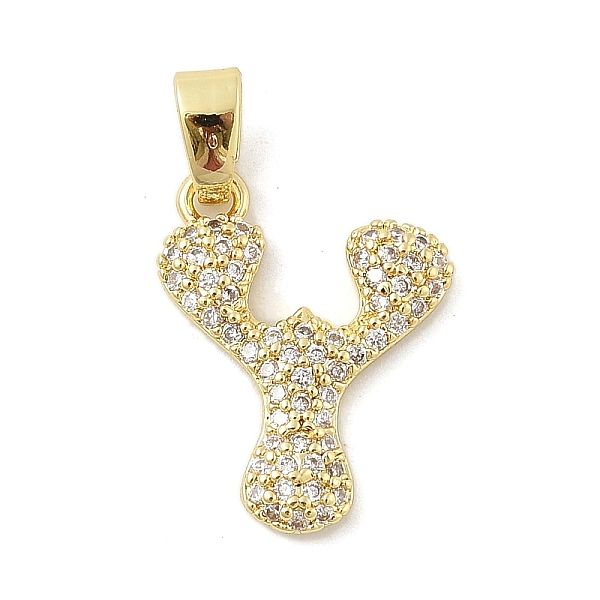 Brass Micro Pave Cubic Zirconia Pendants