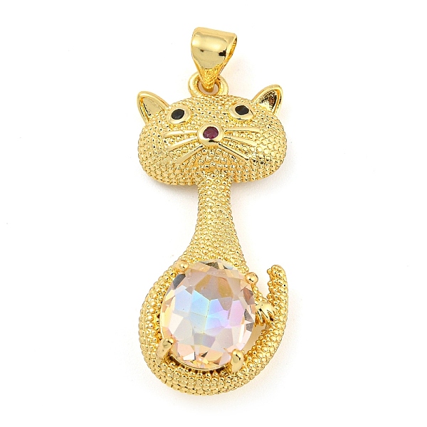 

PandaHall Rack Plating Brass Micro Pave Clear Cubic Zirconia Pendants, with Glass, Long-Lasting Plated, Cadmium Free & Lead Free, Cat Shapes..., White