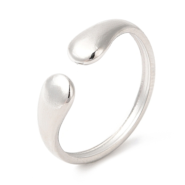 

PandaHall Ion Plating(IP) 201 Stainless Steel Open Cuff Ring, Torque Finger Ring for Men Women, Stainless Steel Color, US Size 6 3/4(17.1mm)...
