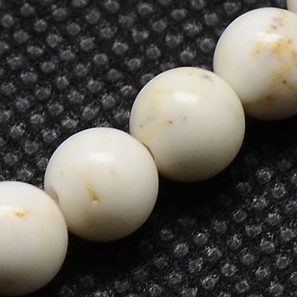 

PandaHall Natural Magnesite Beads Strands, Round, PapayaWhip, 6mm, Hole: 1mm Magnesite Round Orange