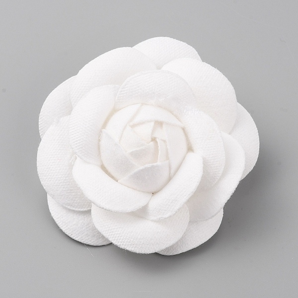 

PandaHall Camellia Shaped Velet Lapel Pin, Alloy Exquisite Brooch for Women, White, 63.5x62x26.5mm, Pin: 0.5mm Cloth White