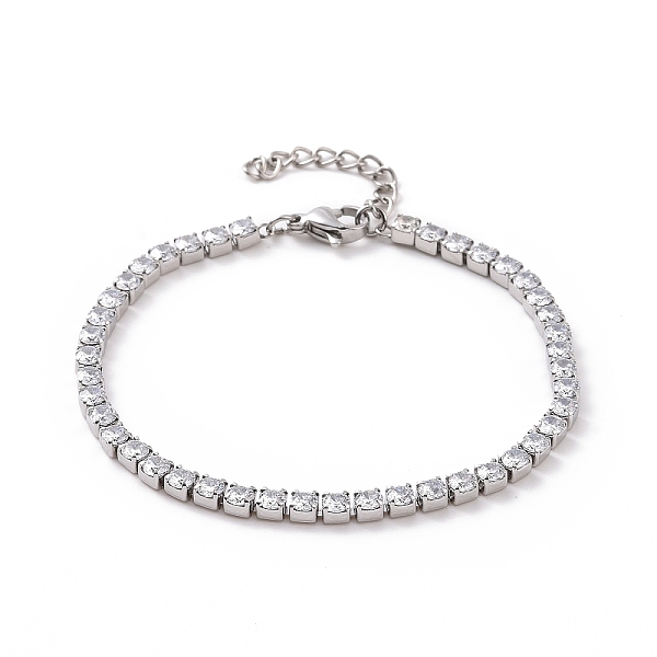 

PandaHall 304 Stainless Steel Rhinestone Strass Chain Bracelets, Rhinestone Cup Chains, with Lobster Claw Clasps, Crystal, Stainless Steel..., Clear