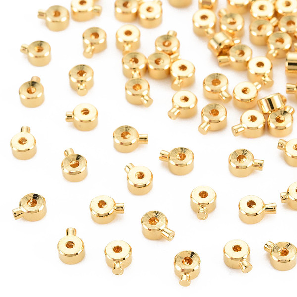 

PandaHall Rack Plating Brass Beads, Nickel Free, Real 18K Gold Plated, 4.5x3.5x3mm, Hole: 0.7mm Brass Others