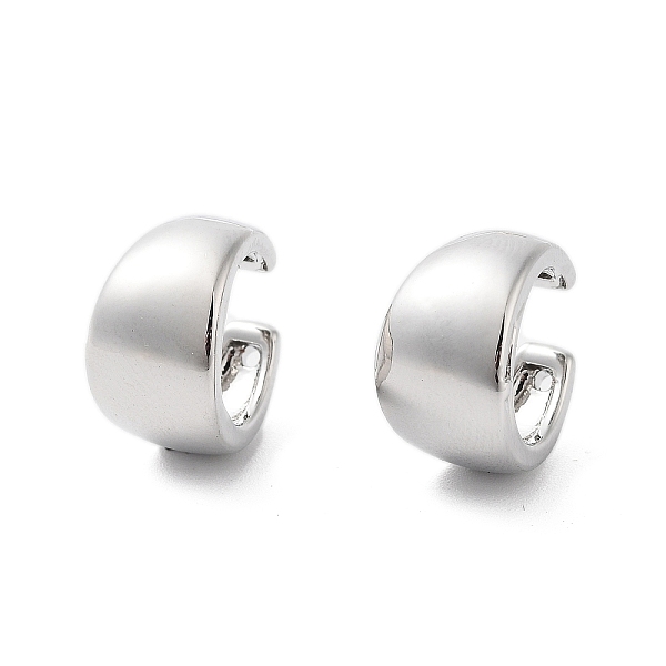 

PandaHall Rack Plating Brass Cuff Ring Finding, Cadmium Free & Lead Free, Long-Lasting Plated, Platinum, 14x9x14.5mm, Hole: 1mm Brass