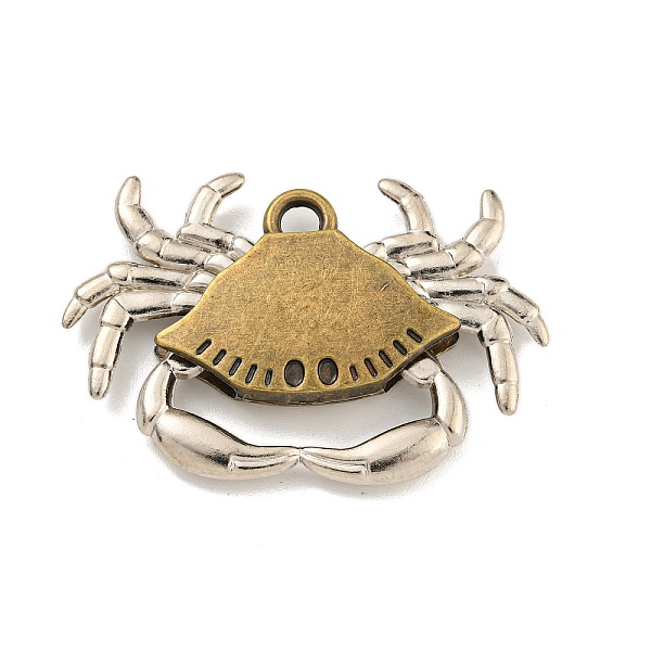

PandaHall Tibetan Style Alloy Pendants, Crab , Cadmium Free & Lead Free, Antique Bronze, 28x41.5x5.5mm, Hole: 3mm Alloy Crab