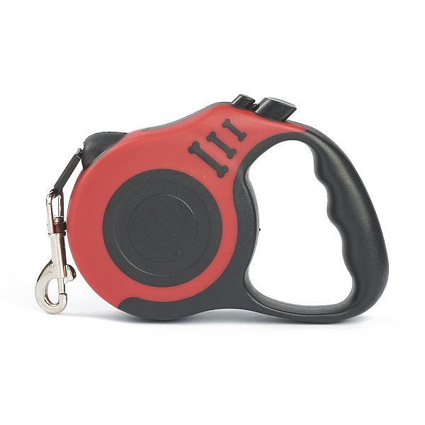 

PandaHall 16.5FT(5M) Strong Nylon Retractable Dog Leash, with Plastic Anti-Slip Handle and Alloy Clasps, for Small Medium Dogs, FireBrick..., Red