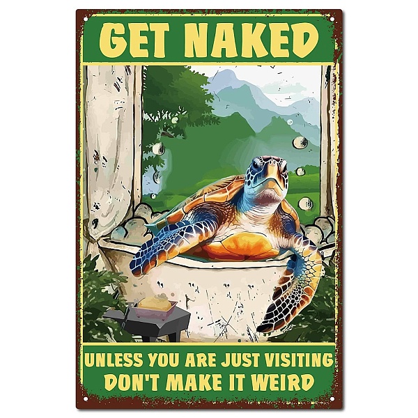 

PandaHall Vintage Metal Iron Tin Sign Poster, Wall Decor for Bars, Restaurants, Cafes Pubs, Rectangle, Tortoise, 300x200x0.5mm, Hole: 3mm...