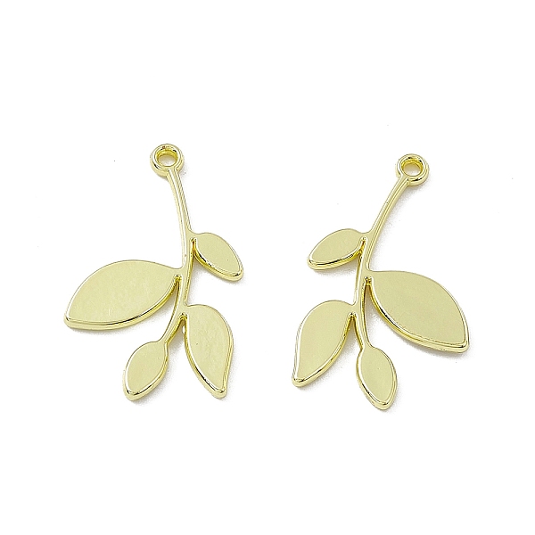 

PandaHall Alloy Pendants, Leafy Branch Charms, Light Gold, 24x15x1.5mm, Hole: 1.2mm Alloy Leaf