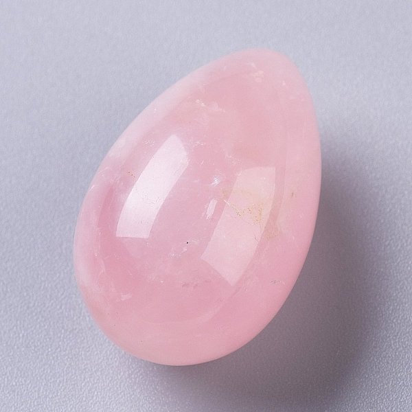 

PandaHall Natural Rose Quartz Egg Stone, Pocket Palm Stone for Anxiety Relief Meditation Easter Decor, 31~32x20x20mm Rose Quartz Egg