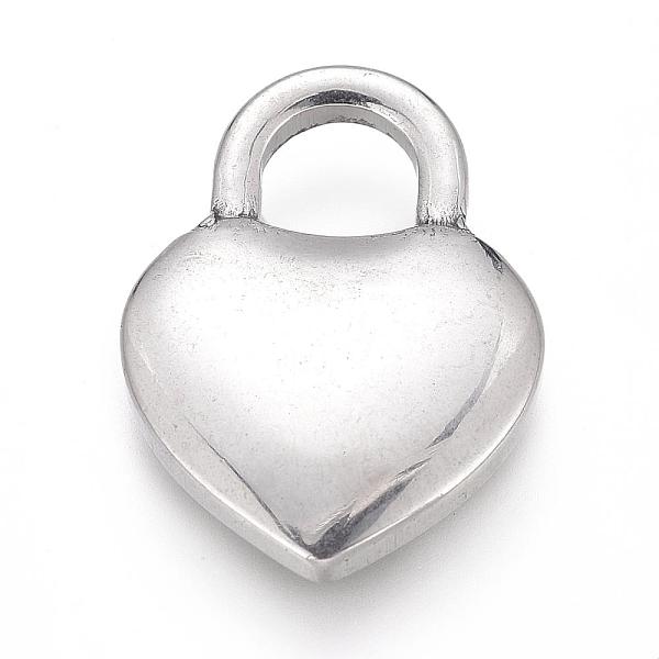 

PandaHall 304 Stainless Steel Pendants, Heart Lock, Stainless Steel Color, 20.5x15x3mm, Hole: 5x5.5mm 304 Stainless Steel Heart