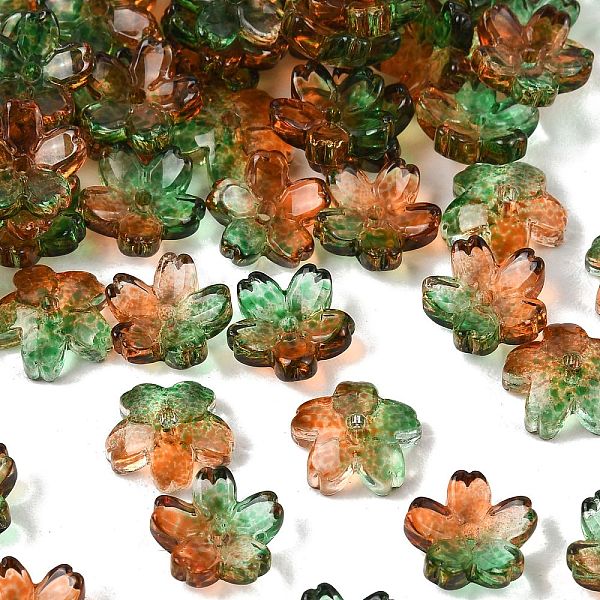 Bouchon à perle de verre transparent à dégradé de couleurs