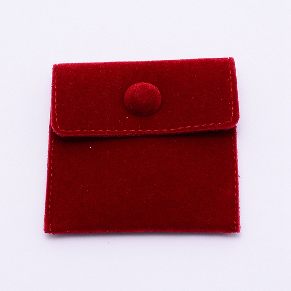 

PandaHall Velvet Bags, with Iron Snap Button, Jewelry Pouches Bags, Gift Bag, Dark Red, 7.1x6.9cm Velvet